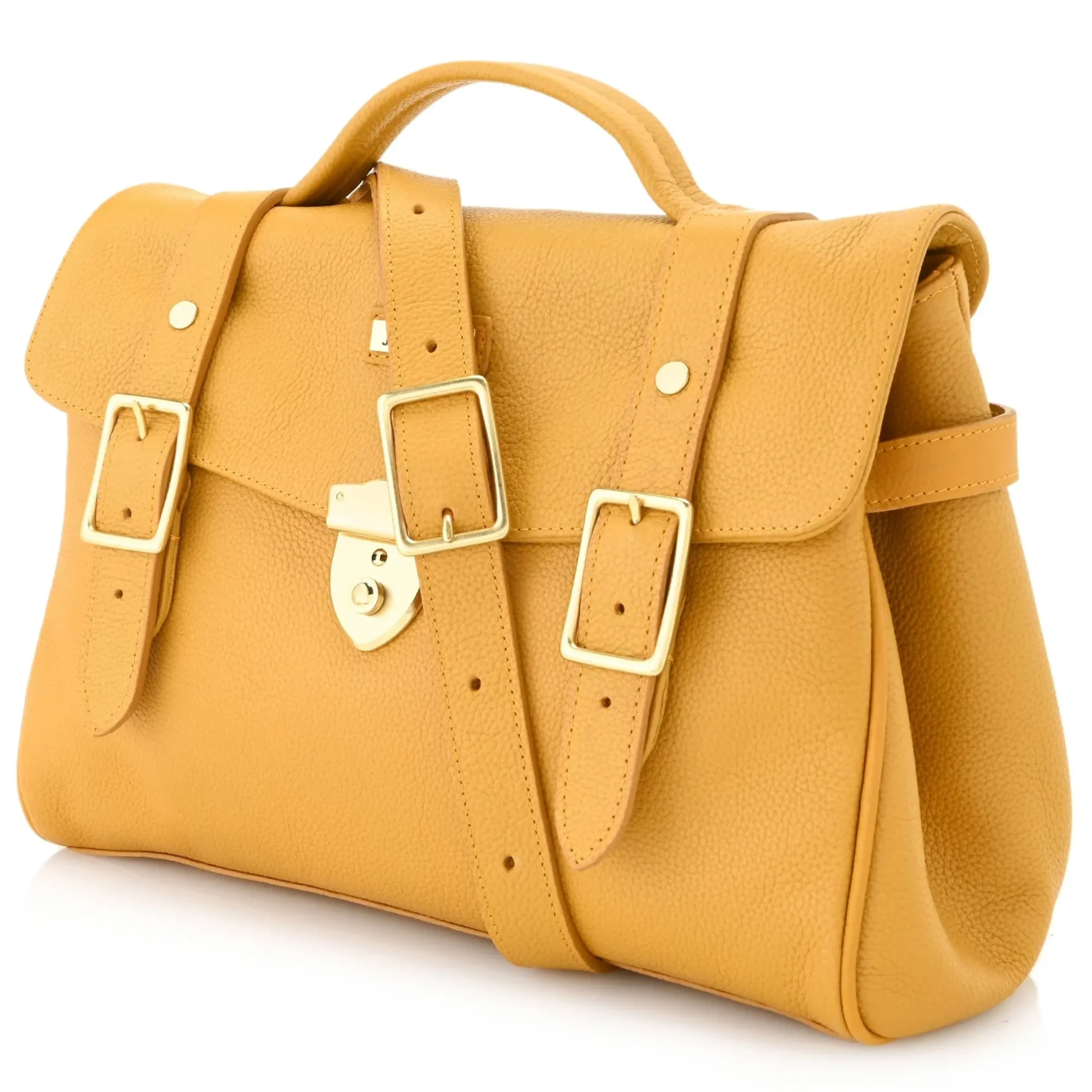 Blair Lock Satchel Pebble Leather>J. W. Hulme Co