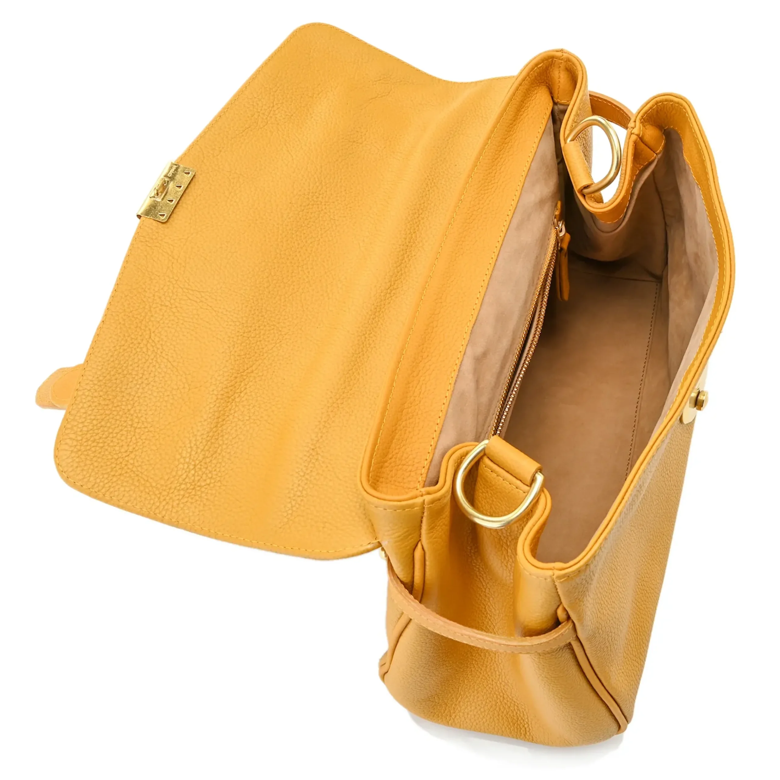 Blair Lock Satchel Pebble Leather>J. W. Hulme Co