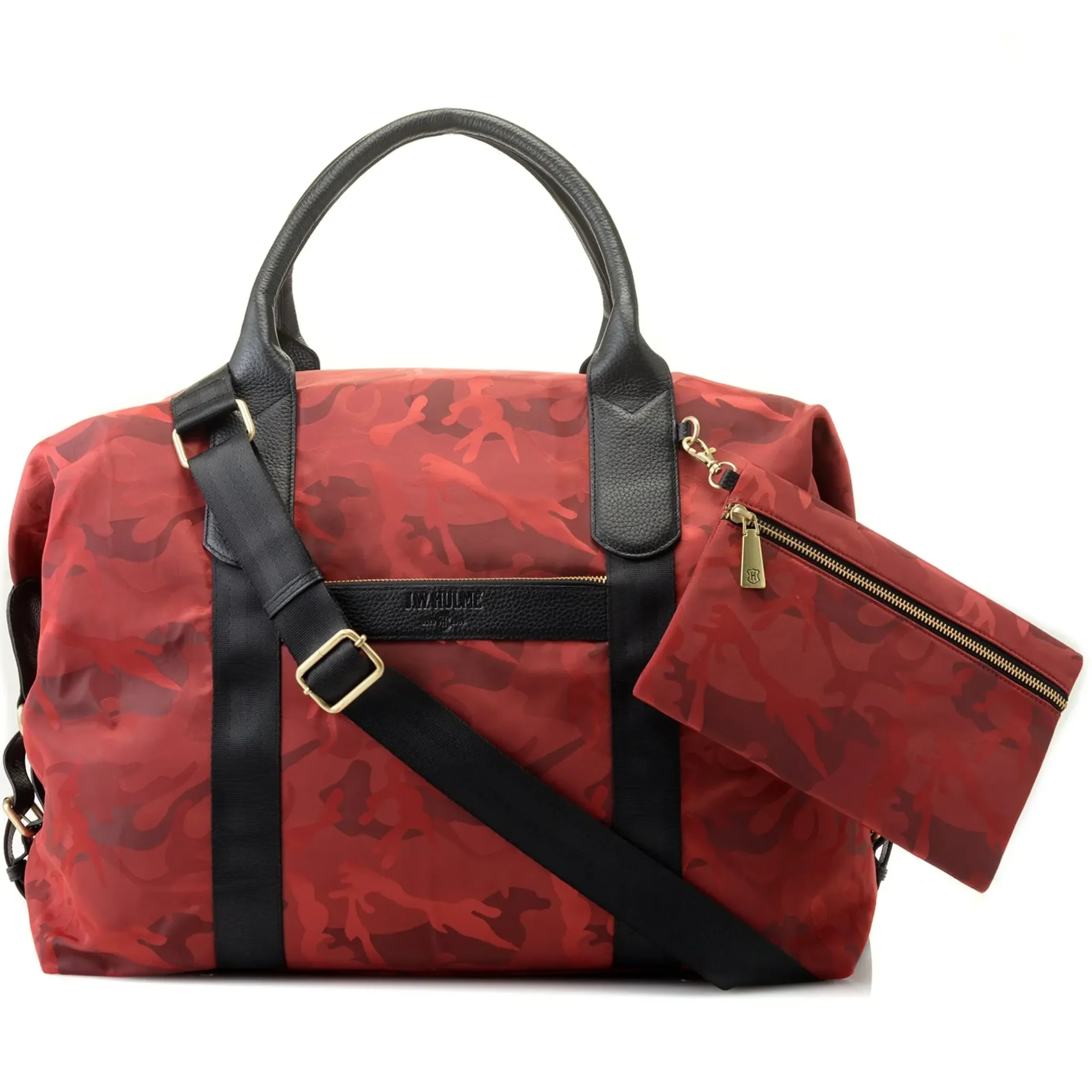 Chelsea Leather Trimmed Nylon Duffel Bag & Removable Pouch>J. W. Hulme Co Sale