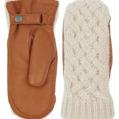 Hestra Ragnhild Cable Knit Leather Mitten>J. W. Hulme Co Sale