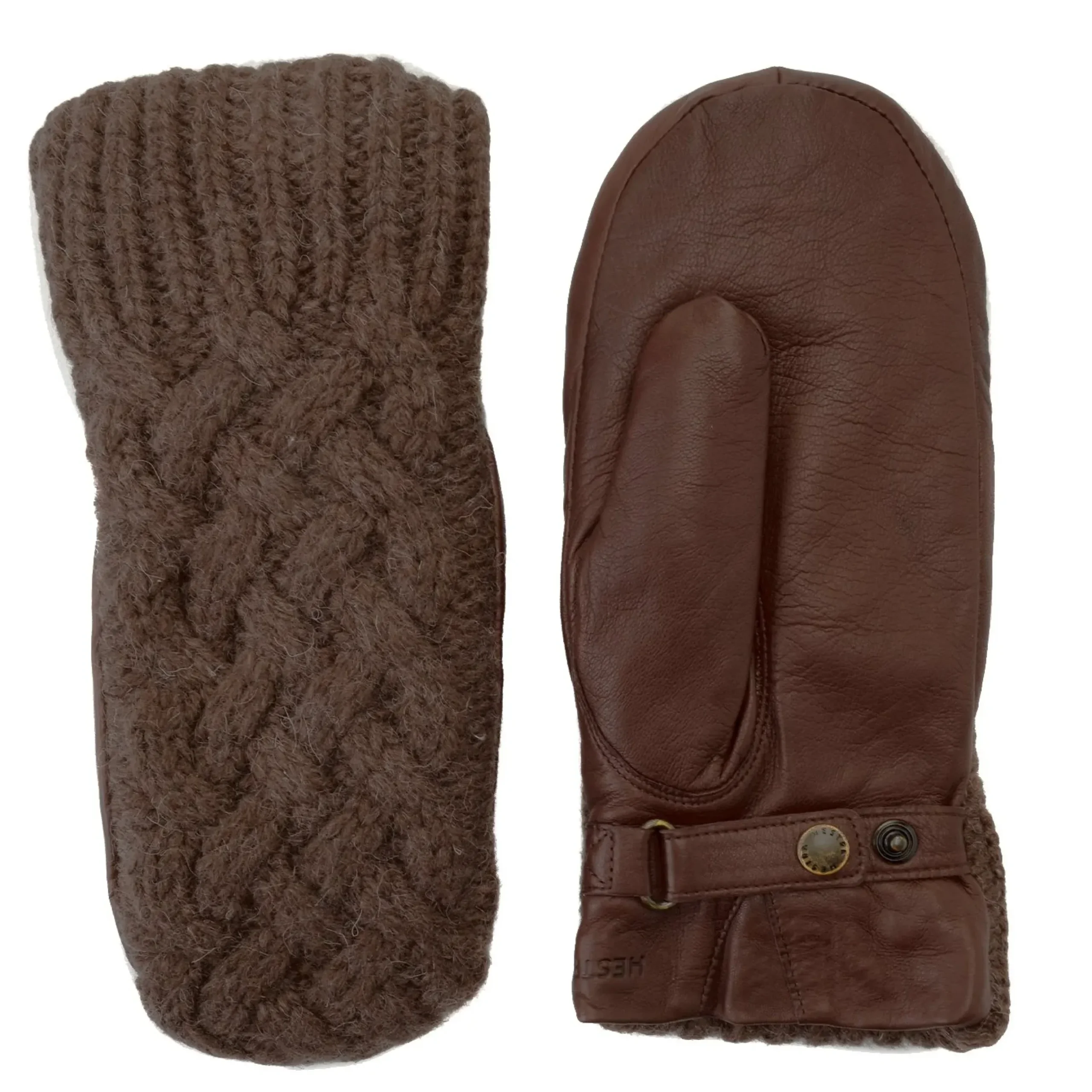 Hestra Ragnhild Cable Knit Leather Mitten>J. W. Hulme Co Sale
