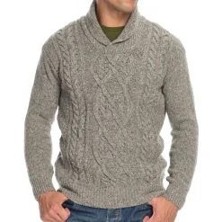 Irelandseye Knitted Clonard Shawl Collar Cable Pullover>J. W. Hulme Co Online