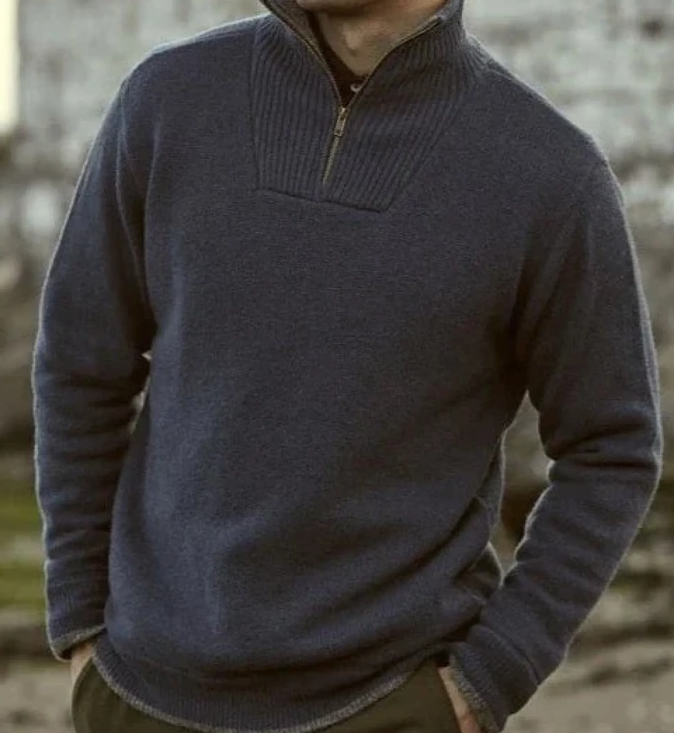 Irelandseye Knitted Lambswool Half Zip Sweater Men's>J. W. Hulme Co Best