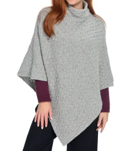 Irelandseye Newport High Neck Cable Poncho>J. W. Hulme Co Hot