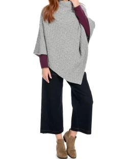Irelandseye Newport High Neck Cable Poncho><noscript><img width=