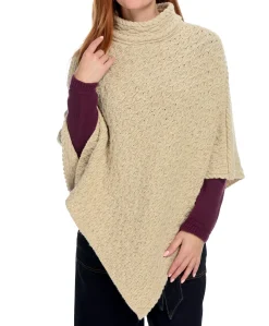 Irelandseye Newport High Neck Cable Poncho>J. W. Hulme Co
