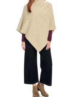 Irelandseye Newport High Neck Cable Poncho><noscript><img width=