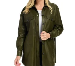 Lambskin Shirt Jacket><noscript><img width=
