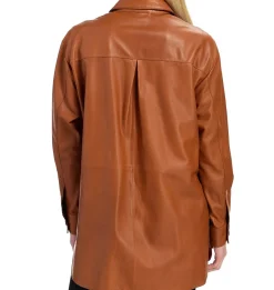 Lambskin Shirt Jacket><noscript><img width=