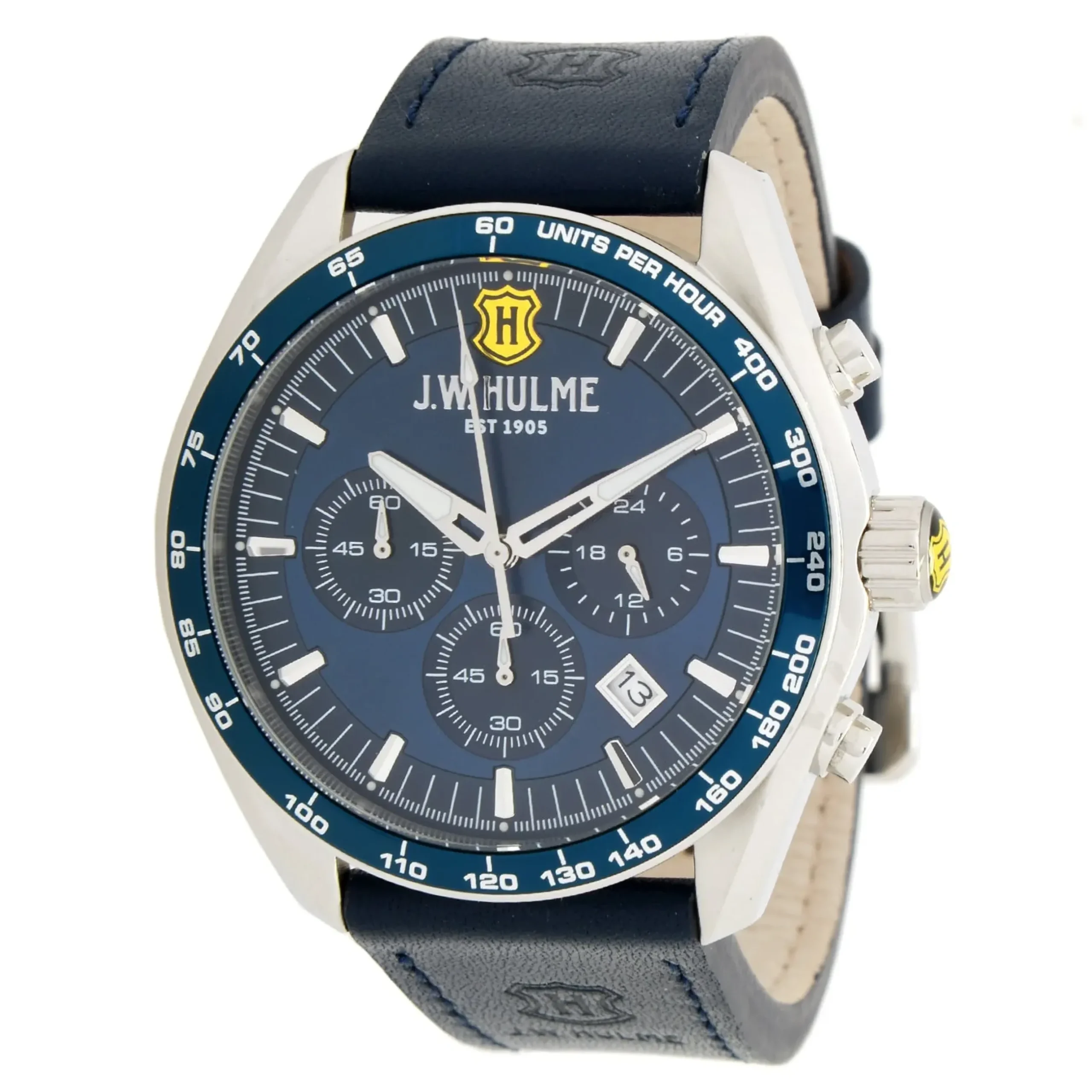 44Mm Quartz Chronograph Leather Strap Watch Men's>J. W. Hulme Co Hot