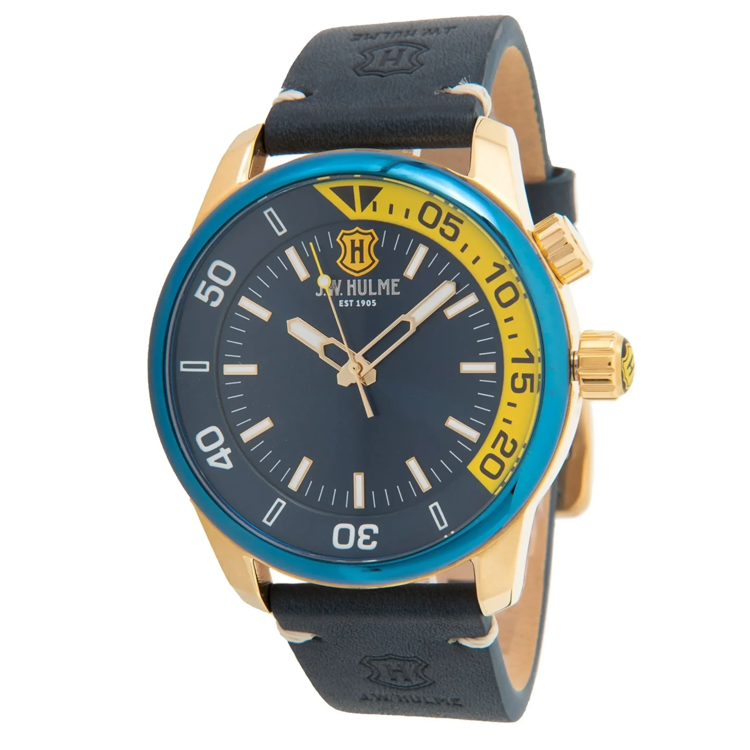 43Mm Quartz Sunray Dial Leather Strap Watch Men's>J. W. Hulme Co Online