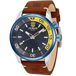 43Mm Quartz Sunray Dial Leather Strap Watch Men's><noscript><img width=