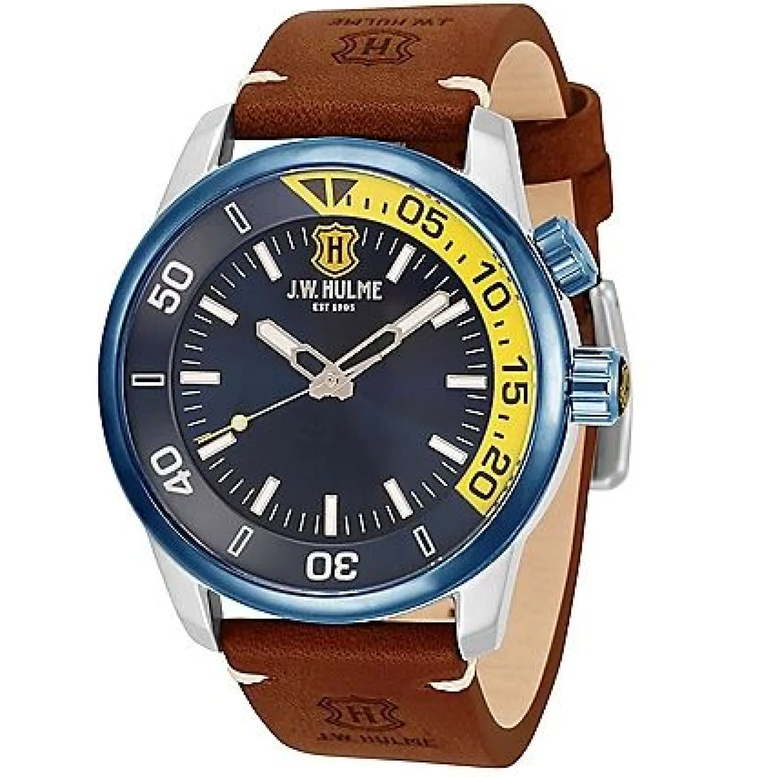 43Mm Quartz Sunray Dial Leather Strap Watch Men's>J. W. Hulme Co Online