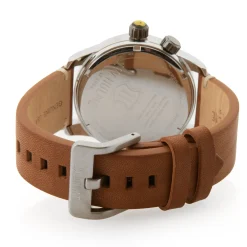 43Mm Quartz Sunray Dial Leather Strap Watch Men's><noscript><img width=