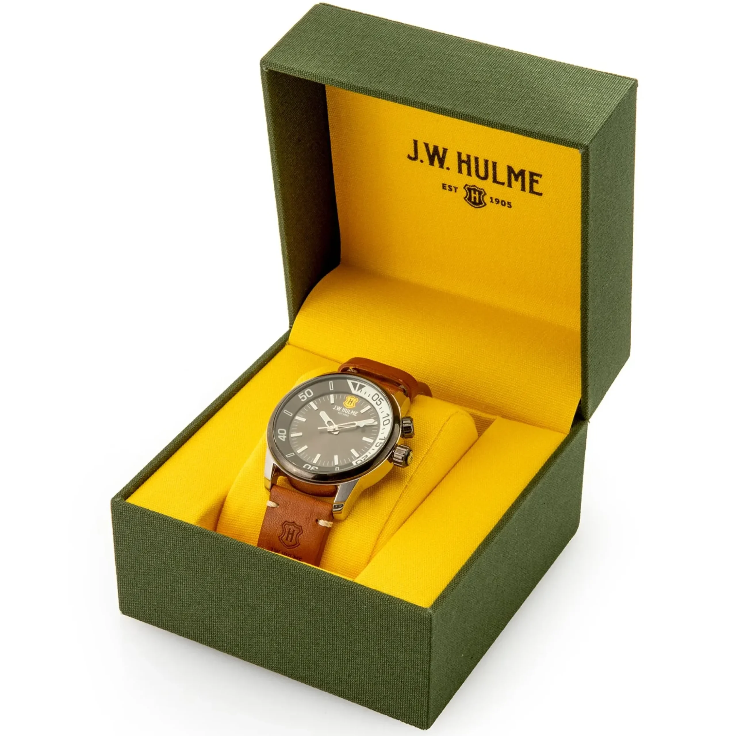 43Mm Quartz Sunray Dial Leather Strap Watch Men's>J. W. Hulme Co Online