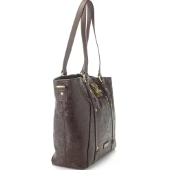 Reese Tooled Leather Lock Closure Tote Bag>J. W. Hulme Co