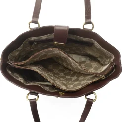 Reese Tooled Leather Lock Closure Tote Bag><noscript><img width=