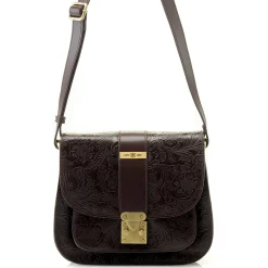 Reese Tooled Leather Saddle Crossbody Bag>J. W. Hulme Co