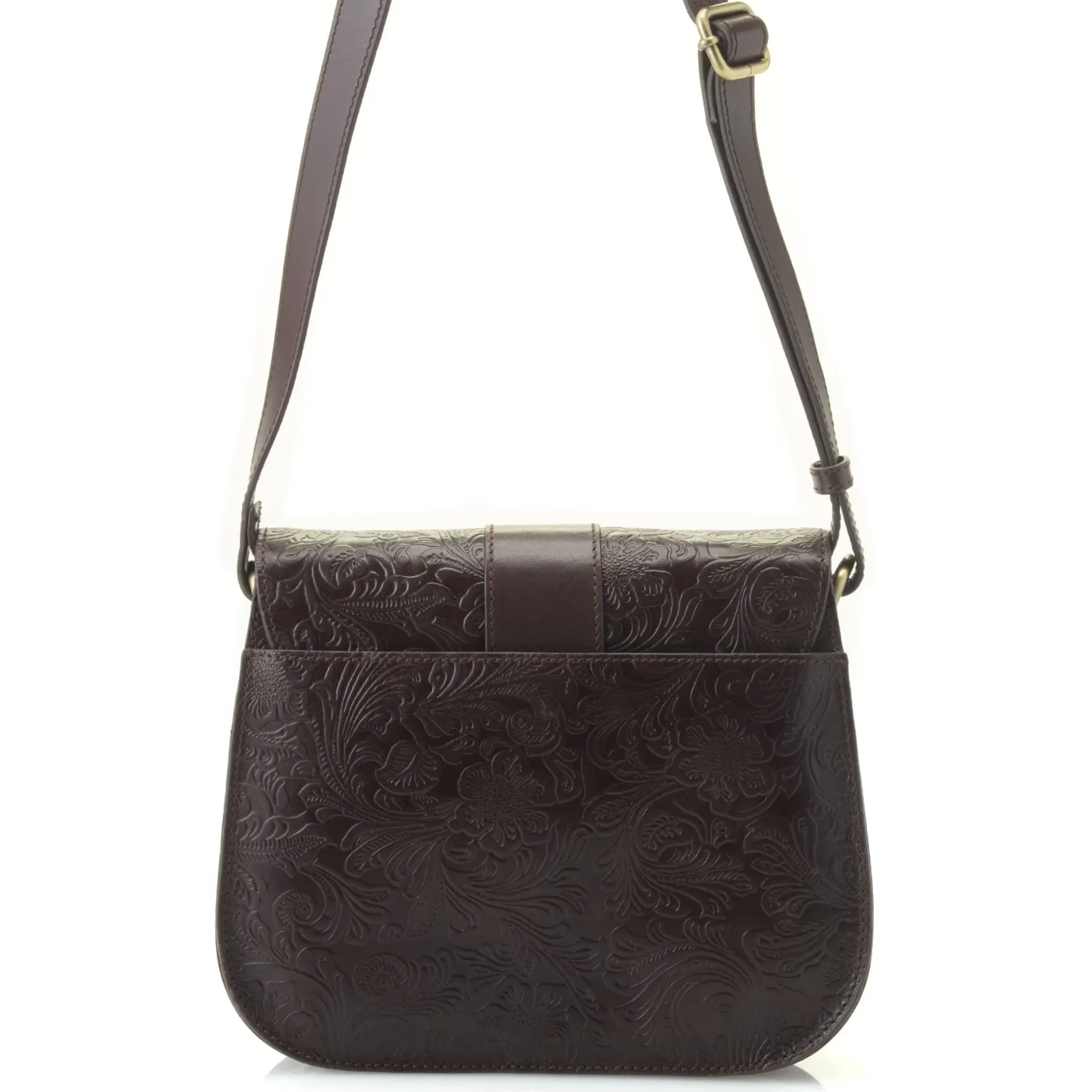 Reese Tooled Leather Saddle Crossbody Bag>J. W. Hulme Co