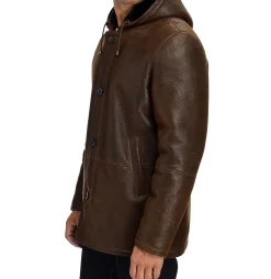 Shearling Hooded Coat><noscript><img width=