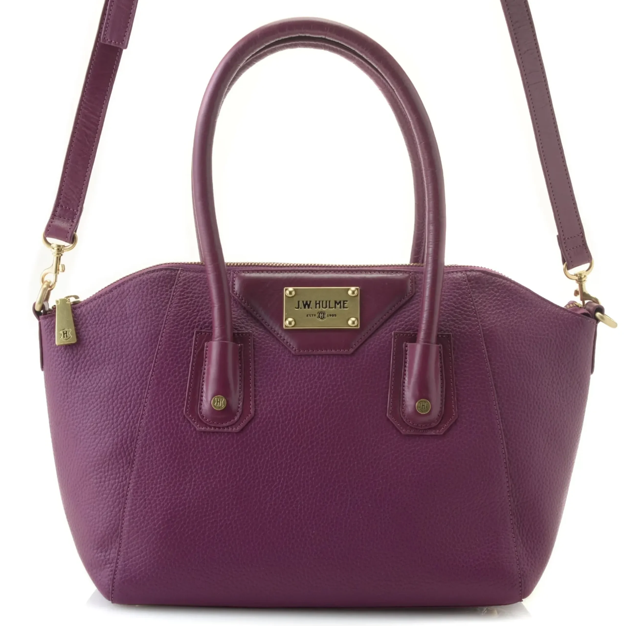 Skye Glazed Pebble Grain Leather Satchel>J. W. Hulme Co Hot