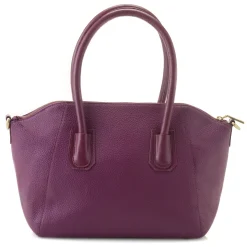 Skye Glazed Pebble Grain Leather Satchel><noscript><img width=